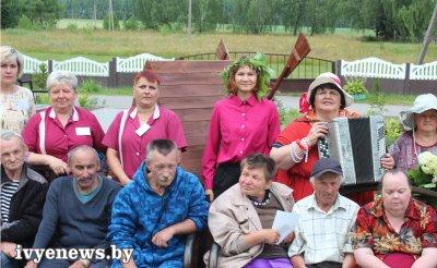 Интерактивная летняя площадка “Купальский венок” прошла для постояльцев дома круглосуточного пребывания д. Лукашино