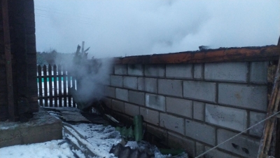 Подробности пожара гаража в д. Лежневичи