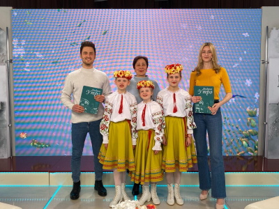 Участницы хореографического коллектива «Геранёнскія гарэзы» приняли участие в съёмках программы «Бодрое утро» на телеканале Беларусь 4