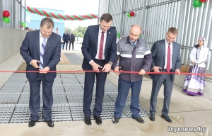 В отделении «Лелюки» СУП «Лаздуны-Агро» торжественно открыли новый зерноочистительно-сушильный комплекс